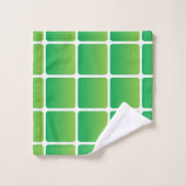 Gleiche grüne Quadrate Badhandtuch Set (Waschlappen)