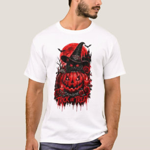 Gleiche Gruselige Energie Rabe Kürbis Gothic Hallo T-Shirt