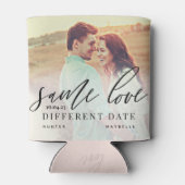 Gleiche Liebe abweichende Datum Kalligrafie Hochze Dosenkühler (Rückseite)