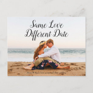 Gleiche Liebe abweichendes Datum Hochzeit verschob Postkarte
