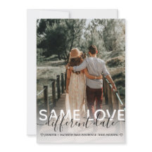 Gleiche Liebe abweichendes Datum Hochzeittypografi