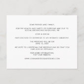 Gleiche Liebe Ankündigung von kleineren Hochzeiten (Rückseite)