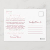 Gleiche Liebe Downsize Wedding Ankündigung 3 Foto Postkarte (Rückseite)