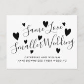 Gleiche Liebe für kleine Mikro-Hochzeitsszenarien Ankündigungspostkarte (Vorderseite)