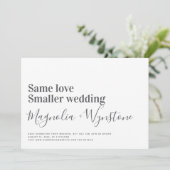 Gleiche Liebe Kleinere Einladung zur Hochzeit (Stehend Vorderseite)