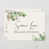 Gleiche Liebe Kleinere Eukalyptuscreme Ankündigungspostkarte (Vorne/Hinten)
