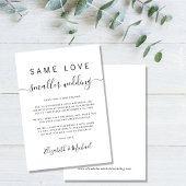 Gleiche Liebe Kleinere Hochzeit Ankündigung