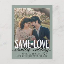 Gleiche Liebe Kleinere Hochzeit | Hochzeitsaktuali Ankündigungspostkarte