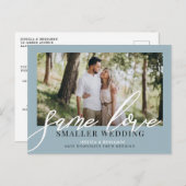 Gleiche Liebe Kleinere Hochzeit | Hochzeitsaktuali Ankündigungspostkarte (Vorne/Hinten)