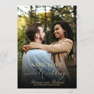 Gleiche Liebe Kleinere Hochzeit Schlicht Elegante Einladung