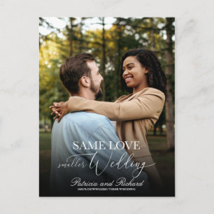 Gleiche Liebe Kleinere Hochzeit Schlicht Elegante  Postkarte