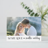 Gleiche Liebe kleinere Hochzeit verkleinert einfac (Stehend Vorderseite)