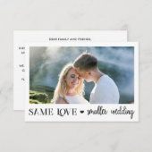 Gleiche Liebe kleinere Hochzeit verkleinert einfac (Vorne/Hinten)