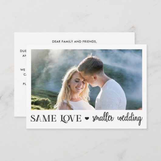 Gleiche Liebe kleinere Hochzeit verkleinert einfac (Vorne/Hinten)
