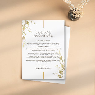 Gleiche Liebe Kleinere Hochzeit Verkleinerte Entsc Einladung