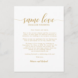 Gleiche Liebe, kleinere Hochzeit, Verkleinerung de Postkarte