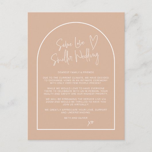 Gleiche Liebe Kleinere Hochzeitsparte Postkarte (Vorderseite)