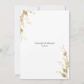 Gleiche Liebe Kleinere Hochzeitsszenarien - Gold Einladung (Rückseite)