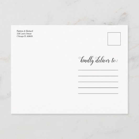 Gleiche Liebe Kleinere Hochzeitsszenarien Postkarte (Rückseite)