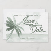 Gleiche Liebe kleinere Wedelfarben Sage Beach Einladung (Vorderseite)