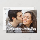 Gleiche Liebe Kleineres heruntergestuftes einfache Ankündigungspostkarte (Vorne/Hinten)