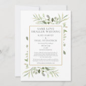 Gleiche Liebe Micro-Downsize Foto Hochzeit Einladung (Vorderseite)