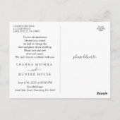 Gleiche Liebe Neuer Plan Hochzeit ändern das Datum Postkarte (Rückseite)