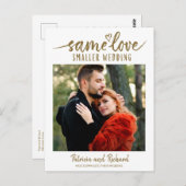 Gleiche Liebe Niedlich Heart Downsize Wedding 3 Fo Postkarte (Vorne/Hinten)