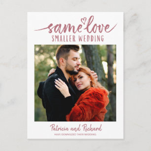 Gleiche Liebe Süßes Herz Verkleinerte Hochzeit 3 F Postkarte