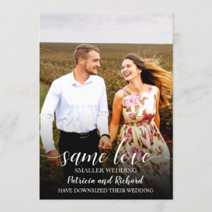 Gleiche Liebe Verkleinerte Hochzeitsankündigung Fo Einladung