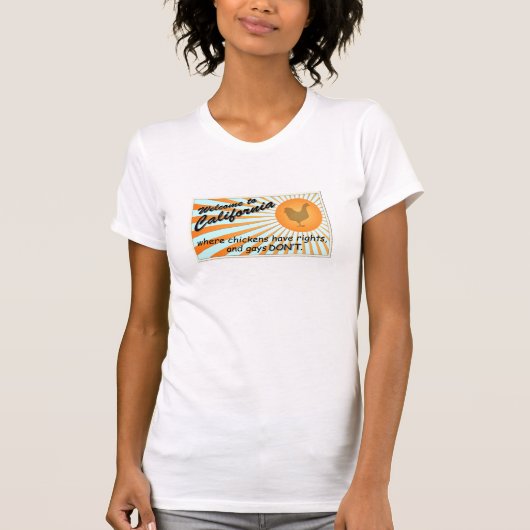 Gleiche Recht-Damen Kaliforniens angepasster T-Shirt (Vorderseite)