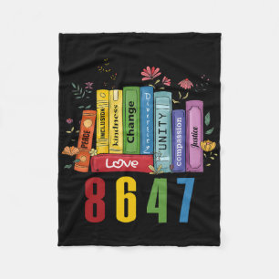 Gleiche Rechte Buch Blumen 8647 Trump Feministisch Fleecedecke