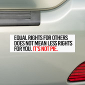 Gleiche Rechte für andere tut nicht gemein weniger Autoaufkleber (Auf Auto)