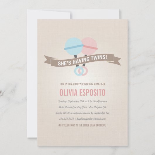 GLEICHEN MIT SCHWEINEN| BABY SHOWER INVITATIONEN EINLADUNG (Vorderseite)