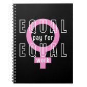 Gleicher Lohn für gleiche Arbeit Feministin Notizblock (Vorderseite)