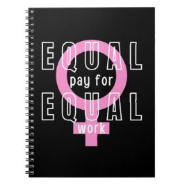 Gleicher Lohn für gleiche Arbeit Feministin Notizblock