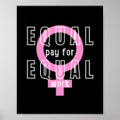 Gleicher Lohn für gleiche Arbeit Feministin Poster (Vorne)