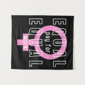 Gleicher Lohn für gleiche Arbeit Feministin Wandteppich (Vorderseite (Horizontal))
