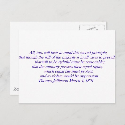 Gleiches Recht muss... Postkarte (Vorne/Hinten)