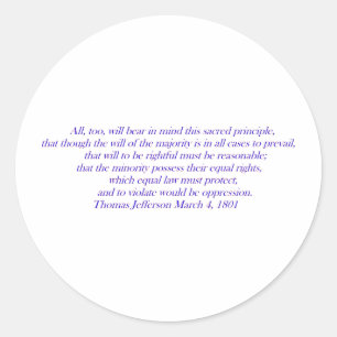 Gleiches Recht muss... Runder Aufkleber