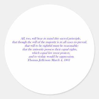 Gleiches Recht muss... Runder Aufkleber