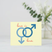 Gleichgeschlechtliche Liebe (männlich) Postkarte (Stehend Vorderseite)