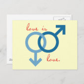 Gleichgeschlechtliche Liebe (männlich) Postkarte (Vorne/Hinten)