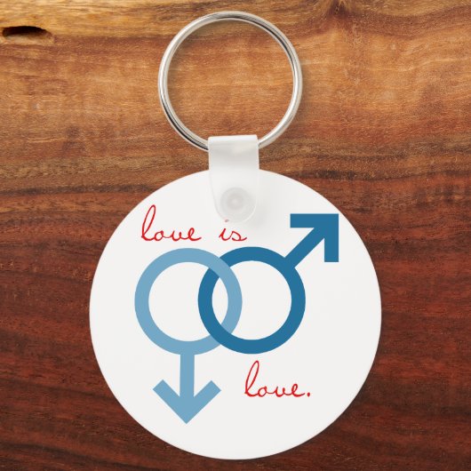 Gleichgeschlechtliche Liebe (männlich) Schlüsselanhänger (Vorderseite)