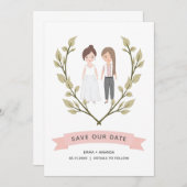 Gleichgeschlechtliche, Niedliche Porträtkarte Save (Vorne/Hinten)