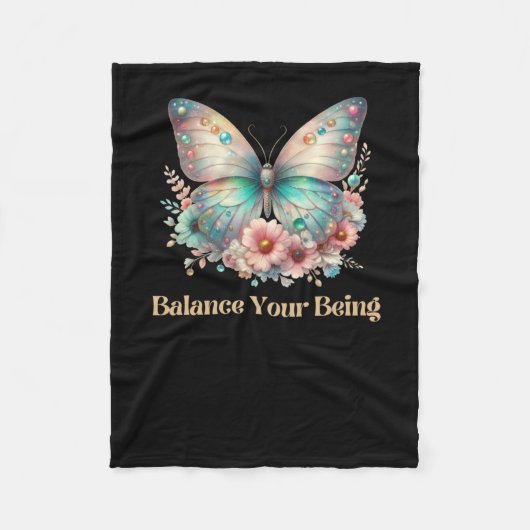 Gleichgewicht Ihres Lebens Fleecedecke (Vorderseite)