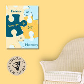 Gleichgewicht von Ruhe und Freude = Harmonie Puzzl Poster