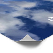 Gleichgewichtsreflektionen weißer Kornwolken Poster (Ecke)