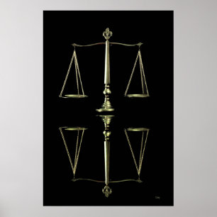 Gleichgewichtsskala Reflektion Poster