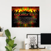 Gleichgewichtsworte Poster (Heimbüro)
